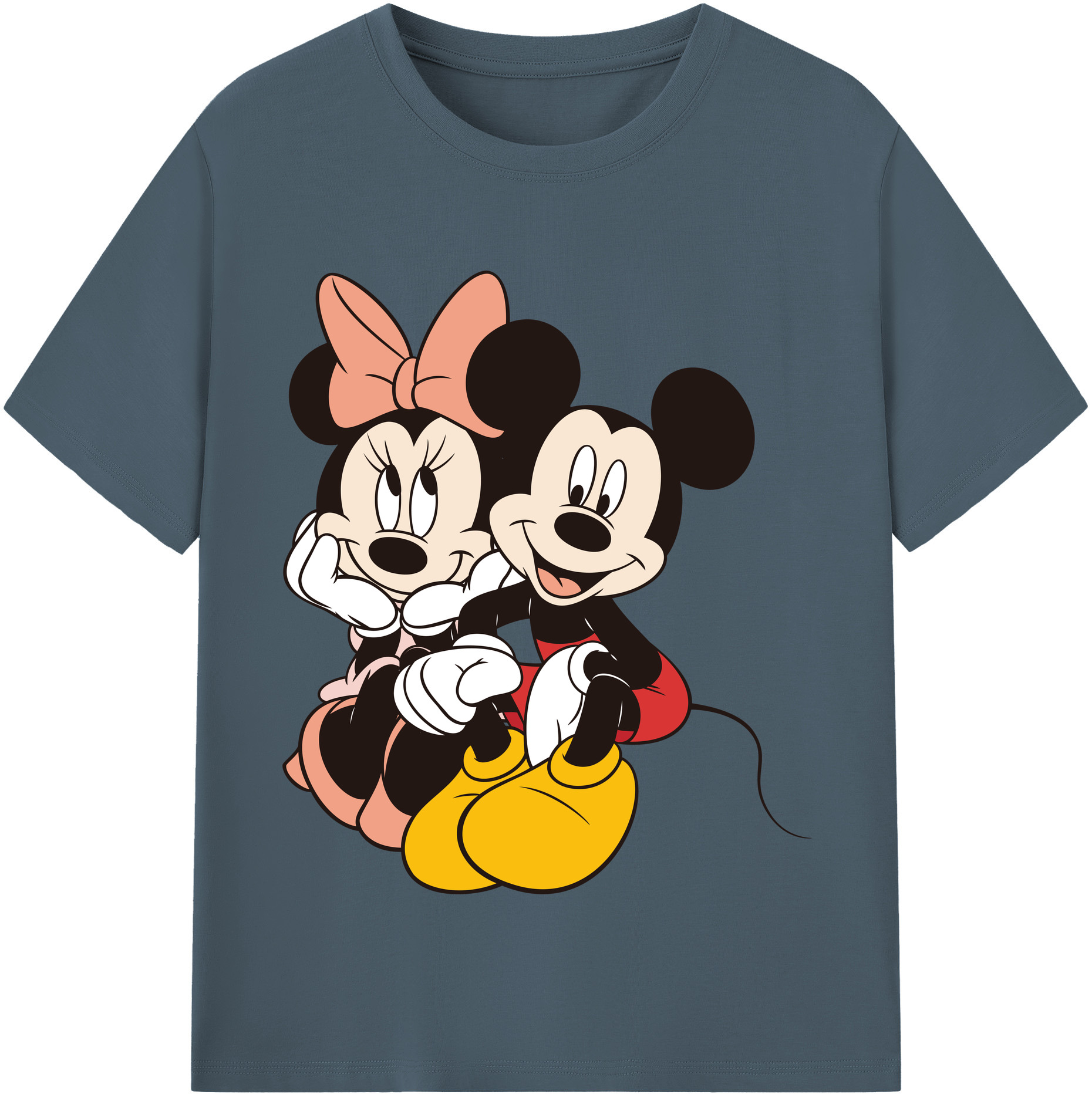 （画像用） ミッキーマウス Mickey Mouse 綿100％半袖Tシャツ（フロントプリント）